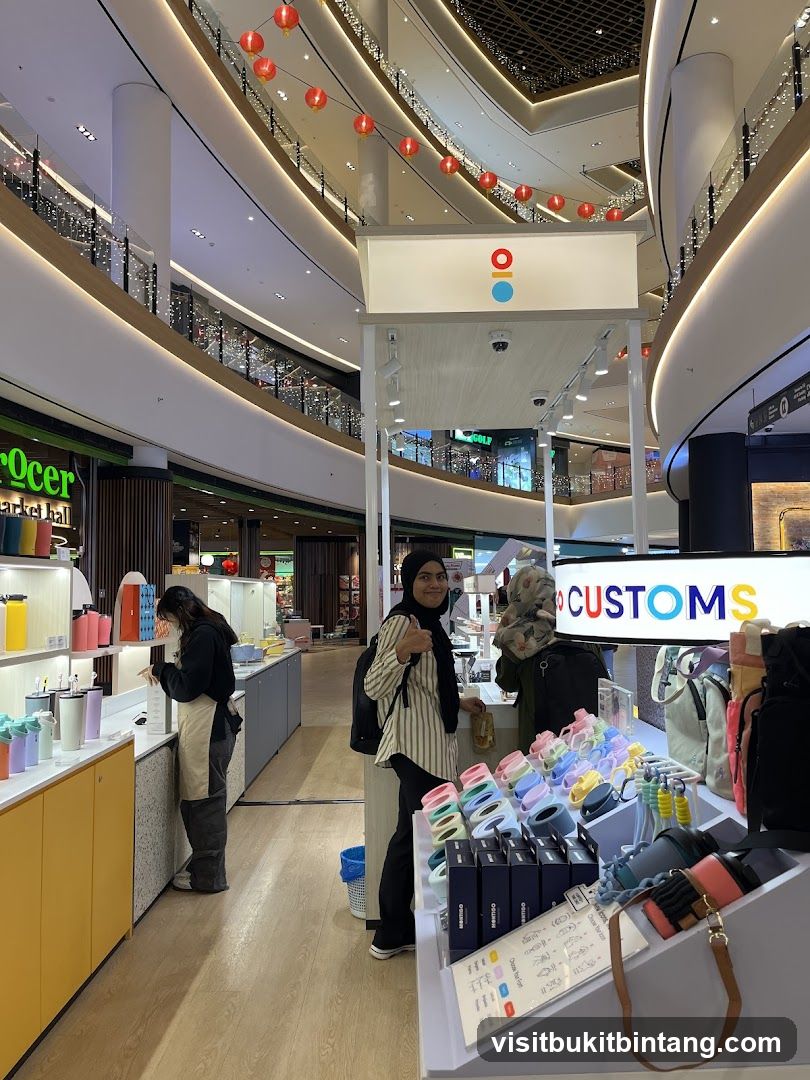 Mall Interior with Retail Displays