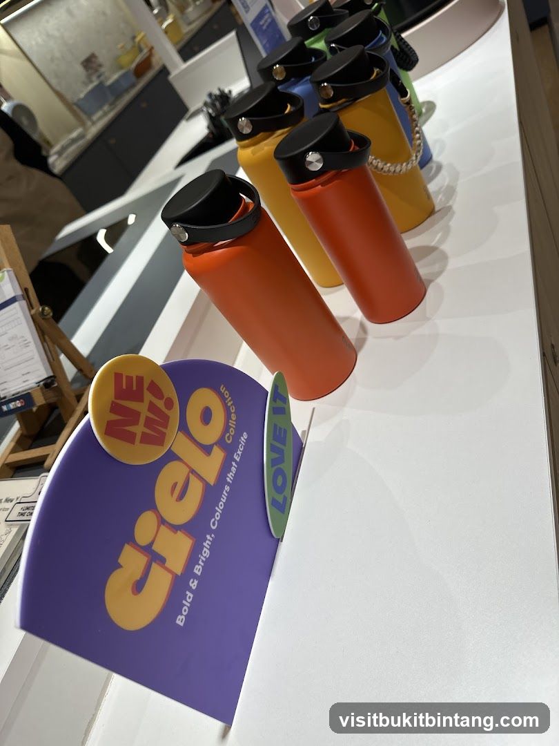 Cielo Water Bottles Display