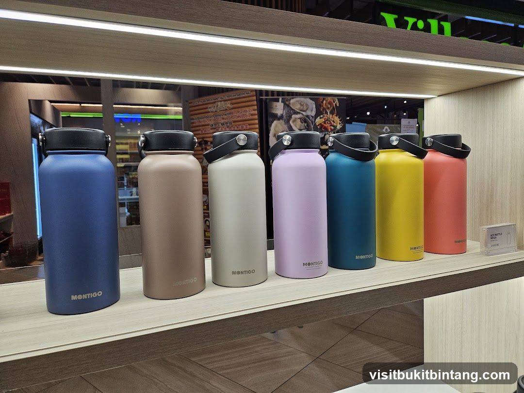 Colorful Water Bottles on Display