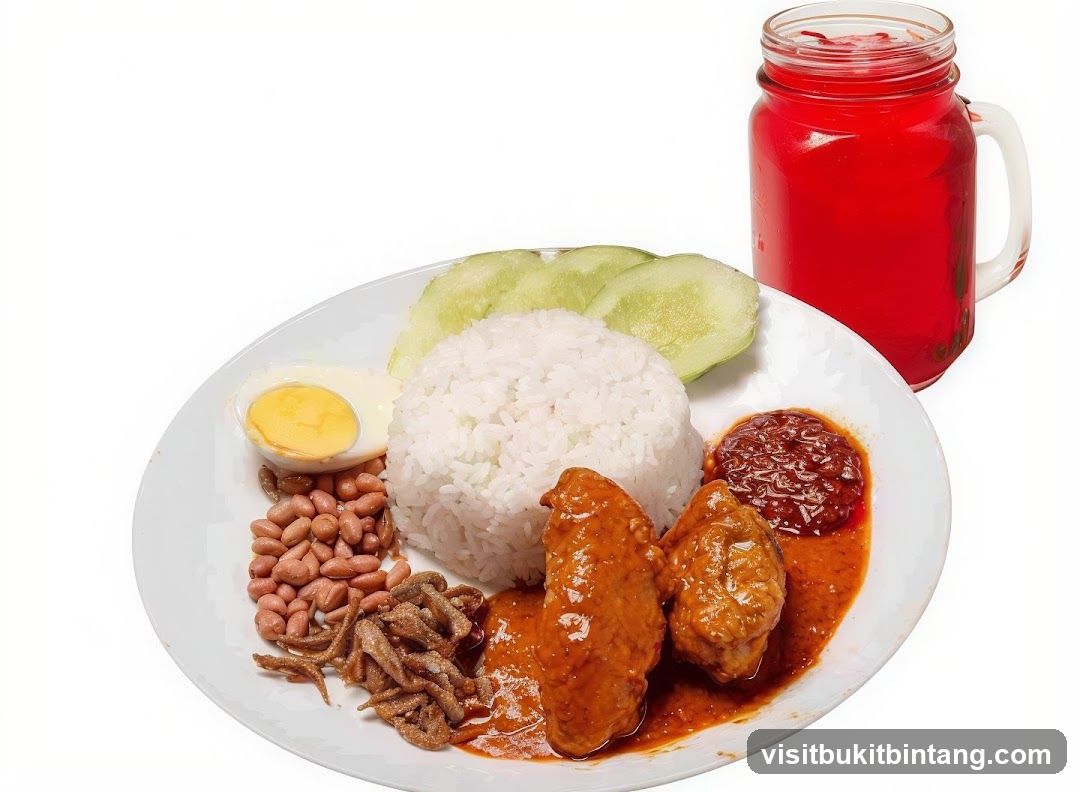 Nasi Lemak with Drink