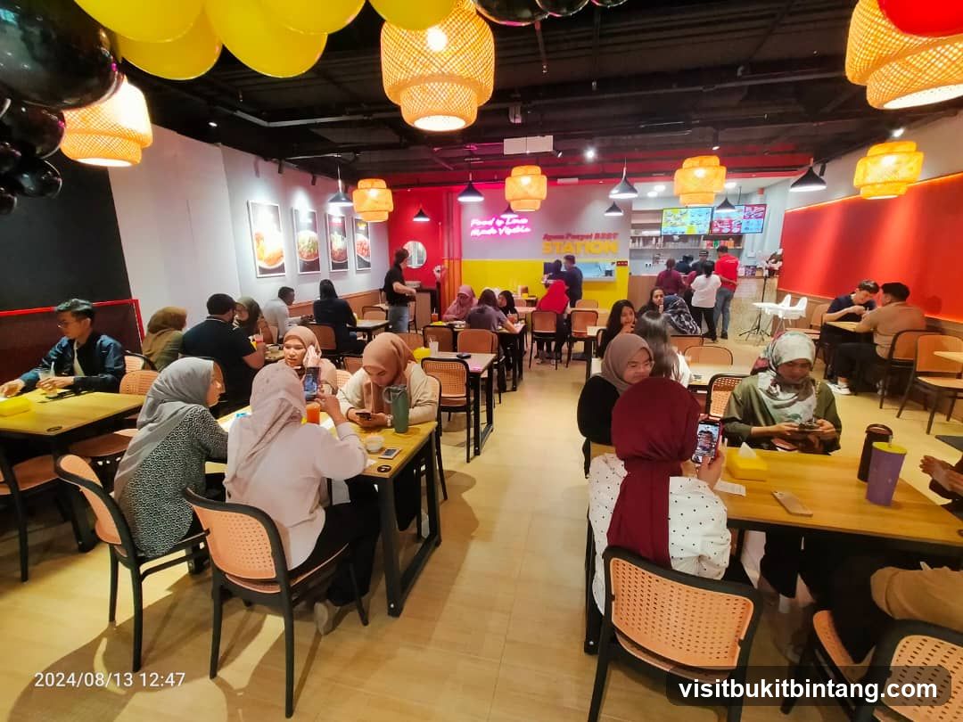 Restaurant Interior with Diners