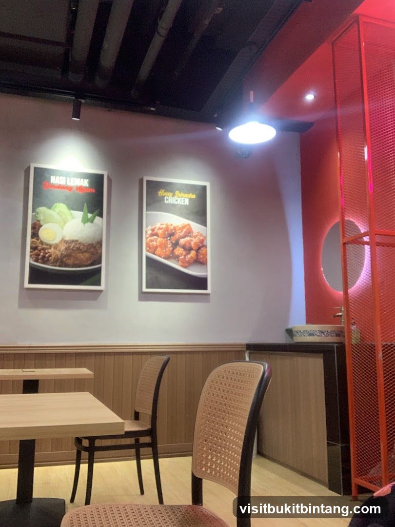 Restaurant Interior with Food Posters