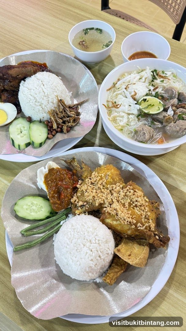 Plates of Indonesian Food