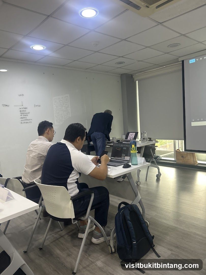 Meeting in a classroom