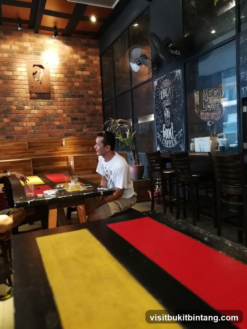 Cafe Interior with Patrons