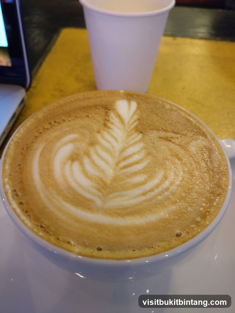 Latte art coffee