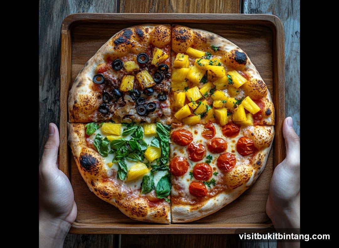 Four-Section Pizza