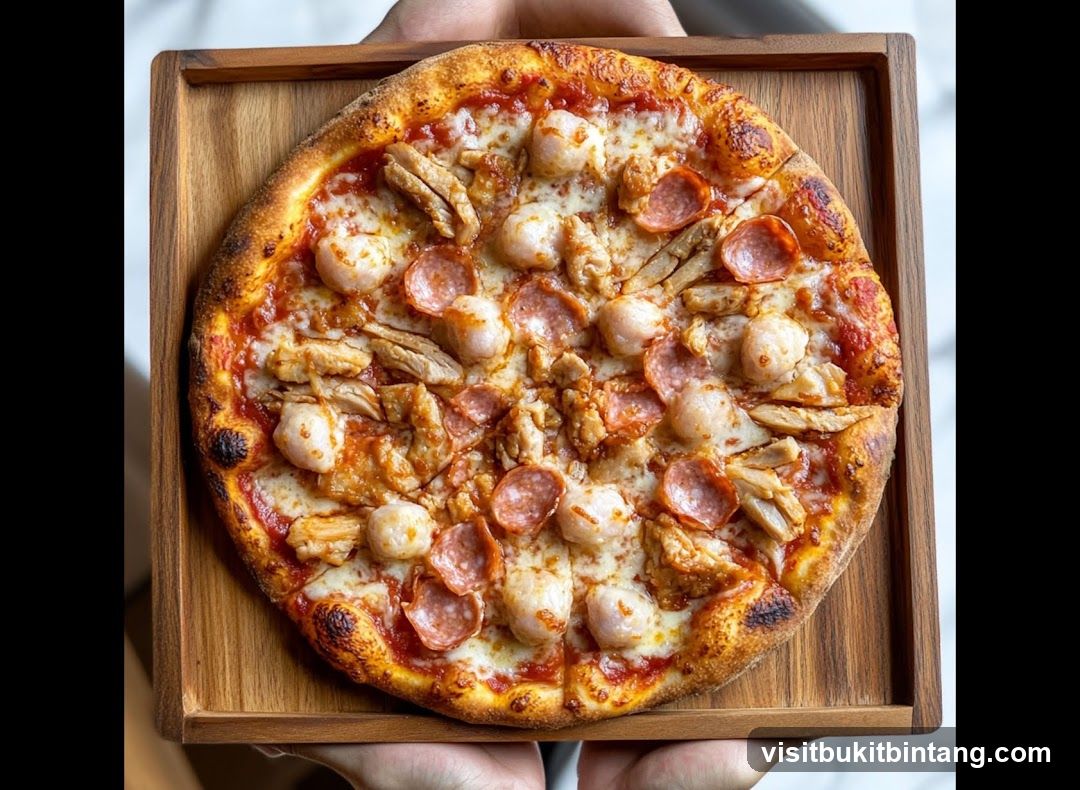 Pizza with Chicken and Pepperoni