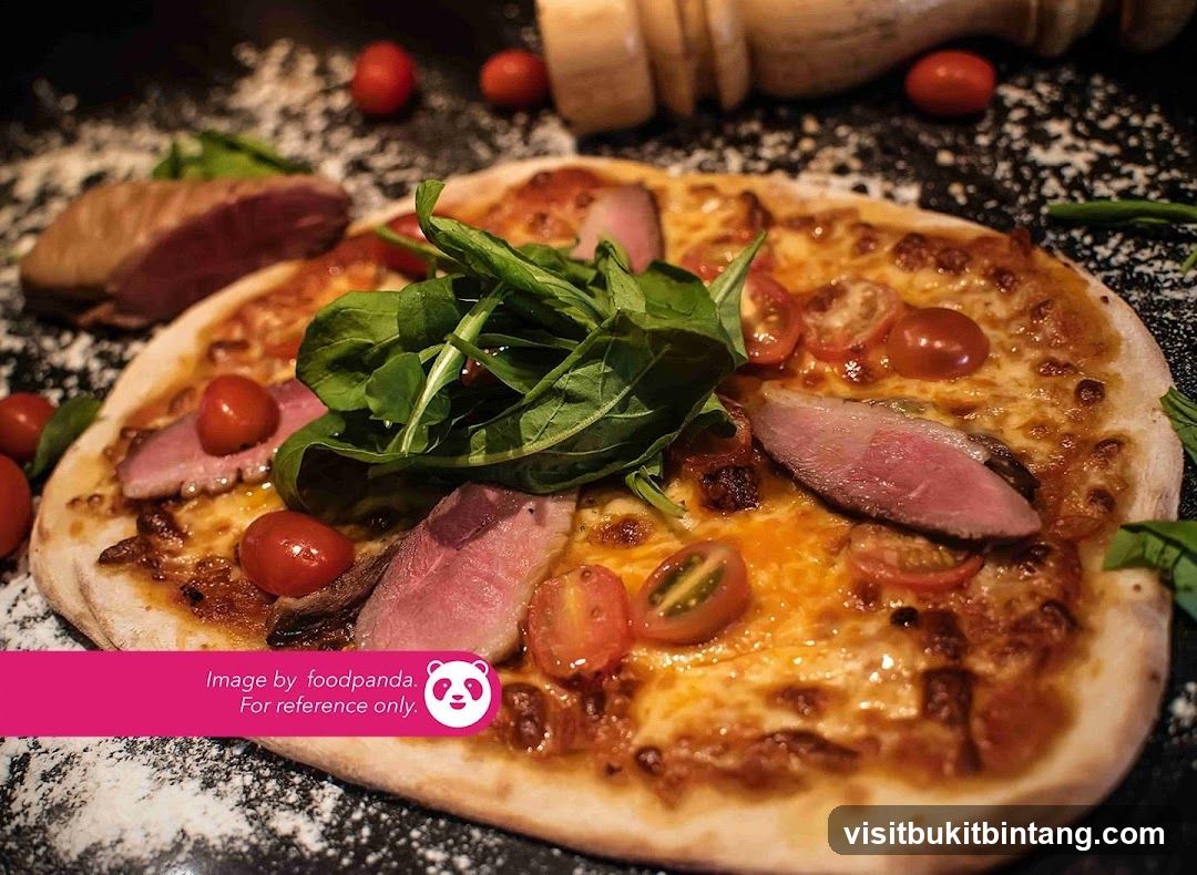 Pizza with Meat and Tomatoes