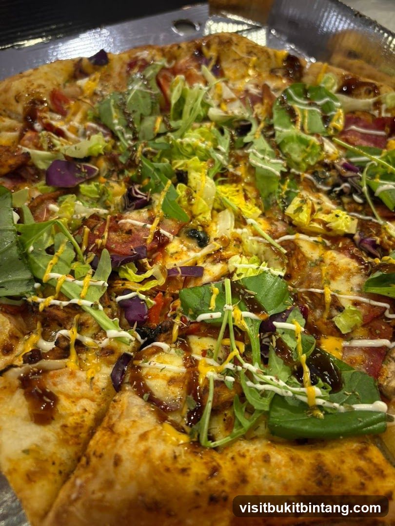 Pizza with fresh toppings
