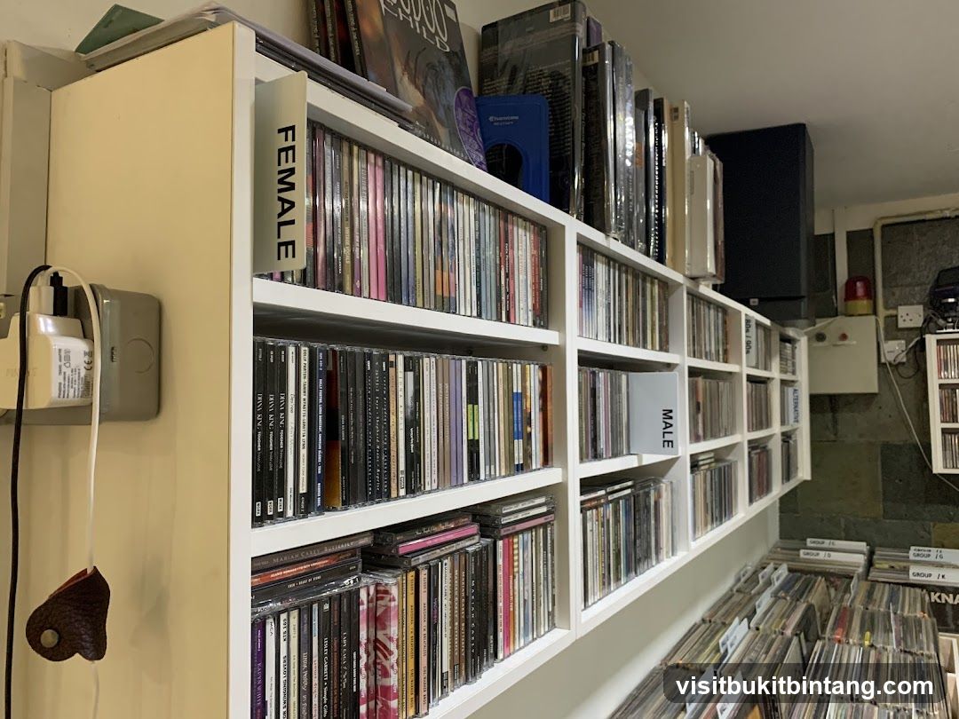CDs on Shelves