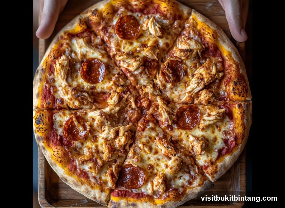 Pepperoni and Chicken Pizza