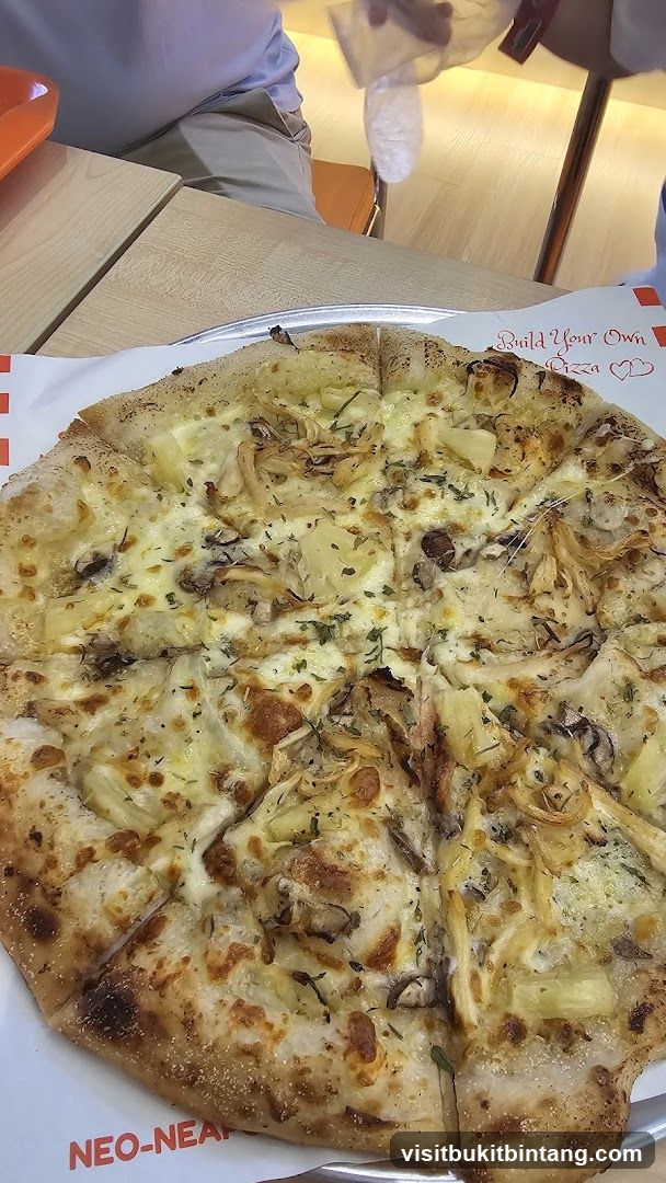 Pizza with Pineapple and Mushrooms