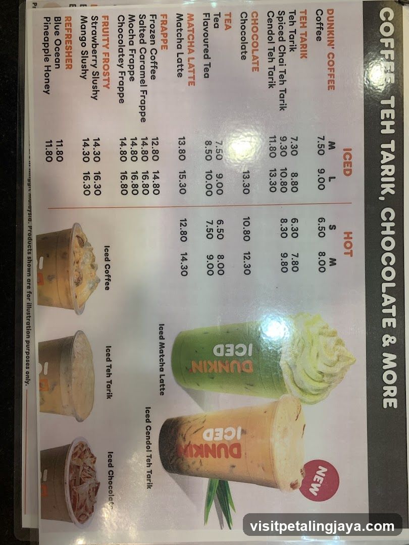 Dunkin' Coffee Menu