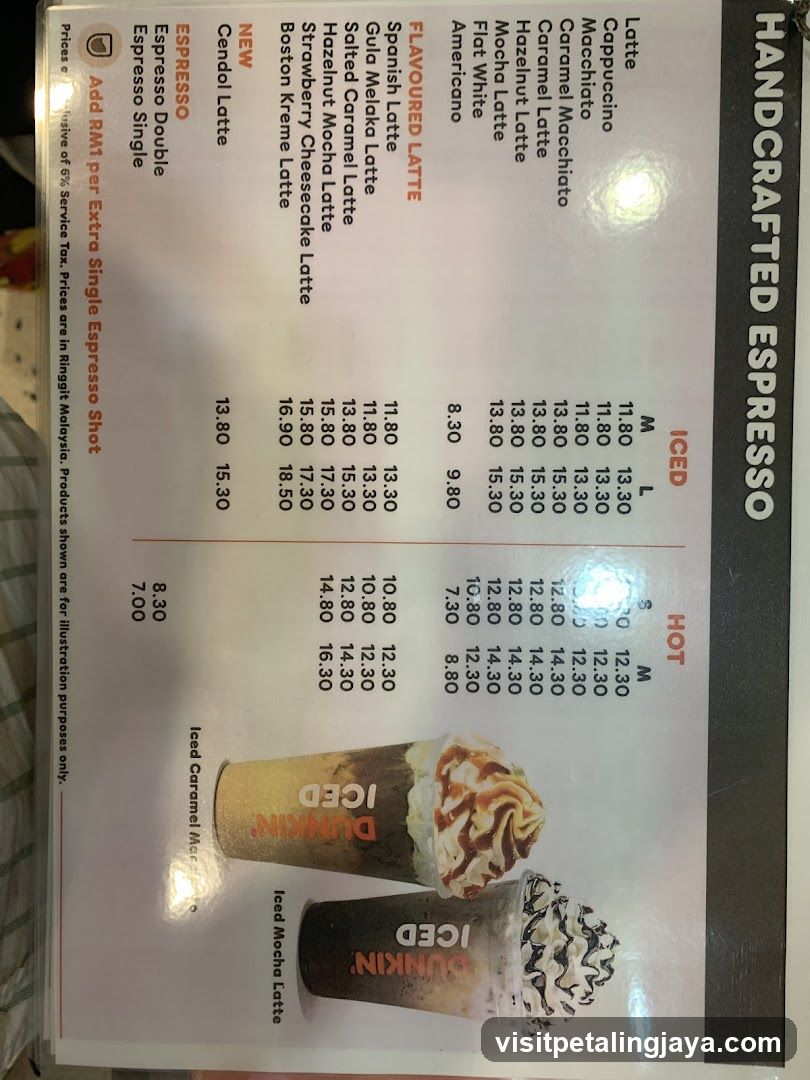 Handcrafted Espresso Menu