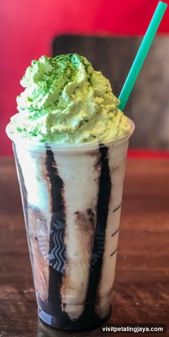 Matcha Frappuccino with Chocolate Drizzle