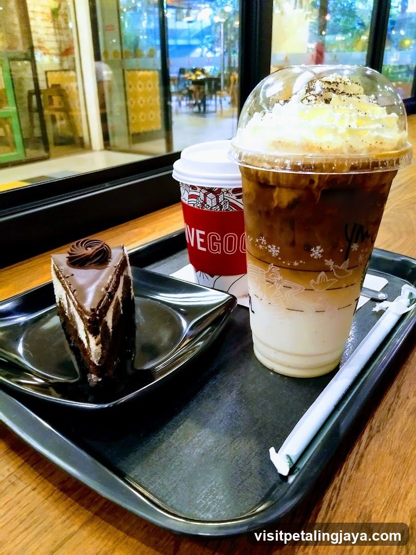 Coffee and Cake on a Tray