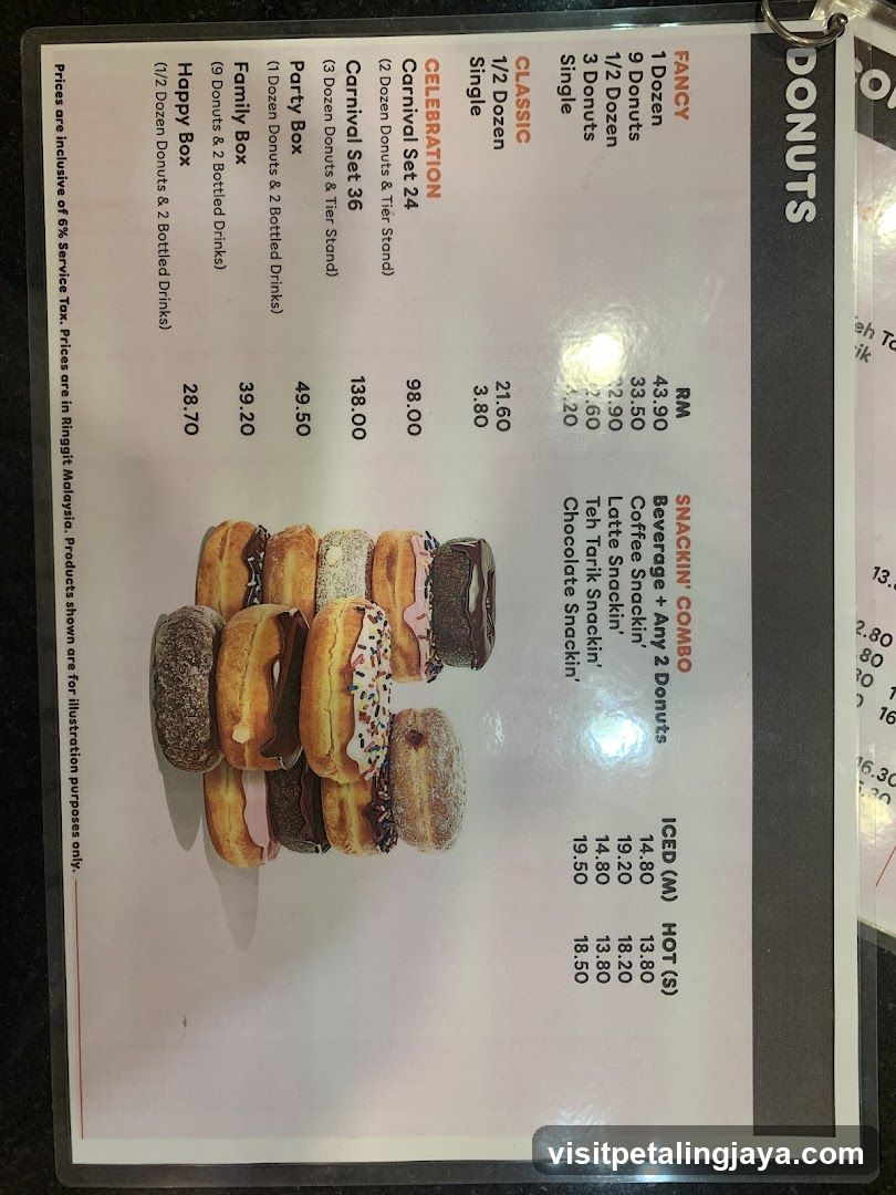 Donuts Menu