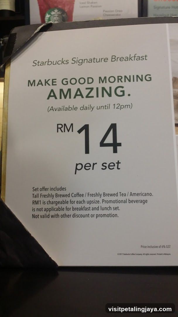 Starbucks Breakfast Offer