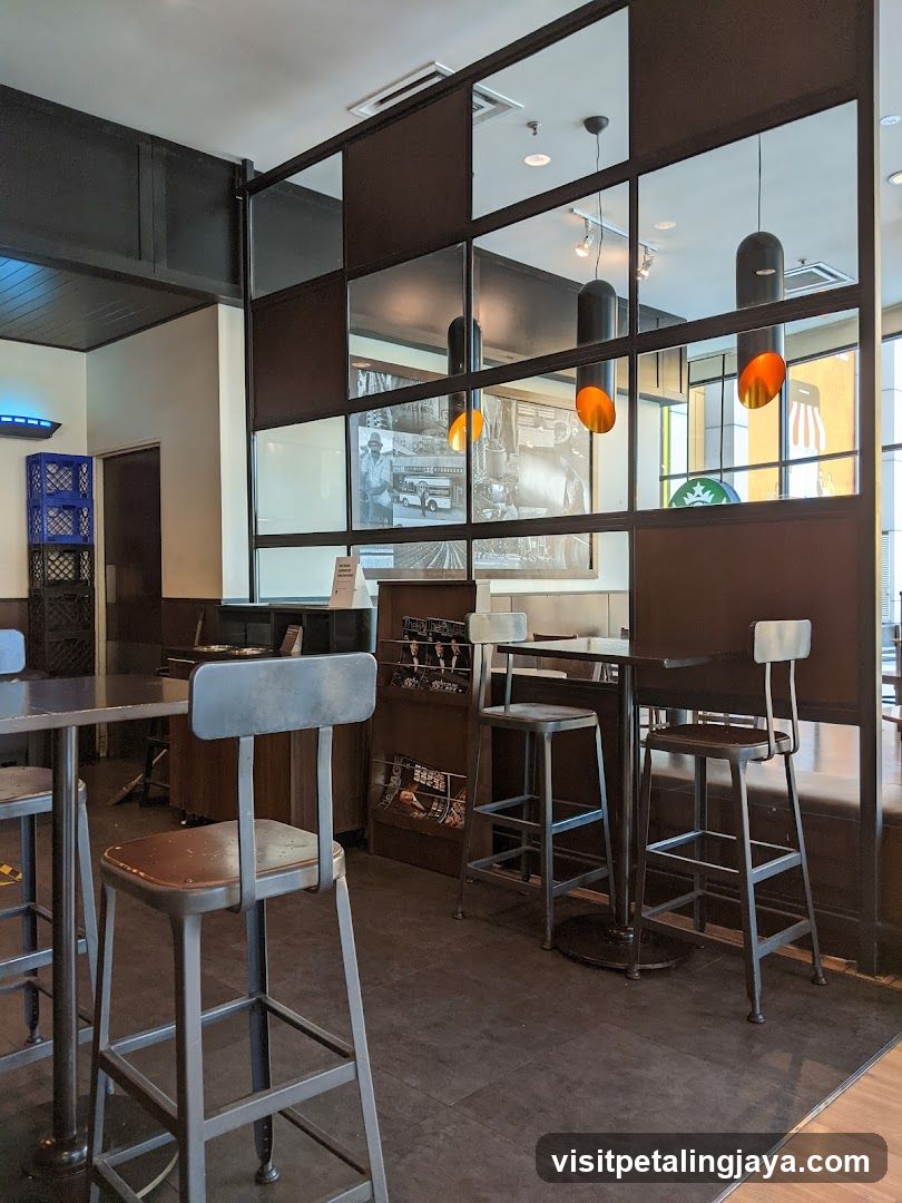 Interior of a modern café or restaurant