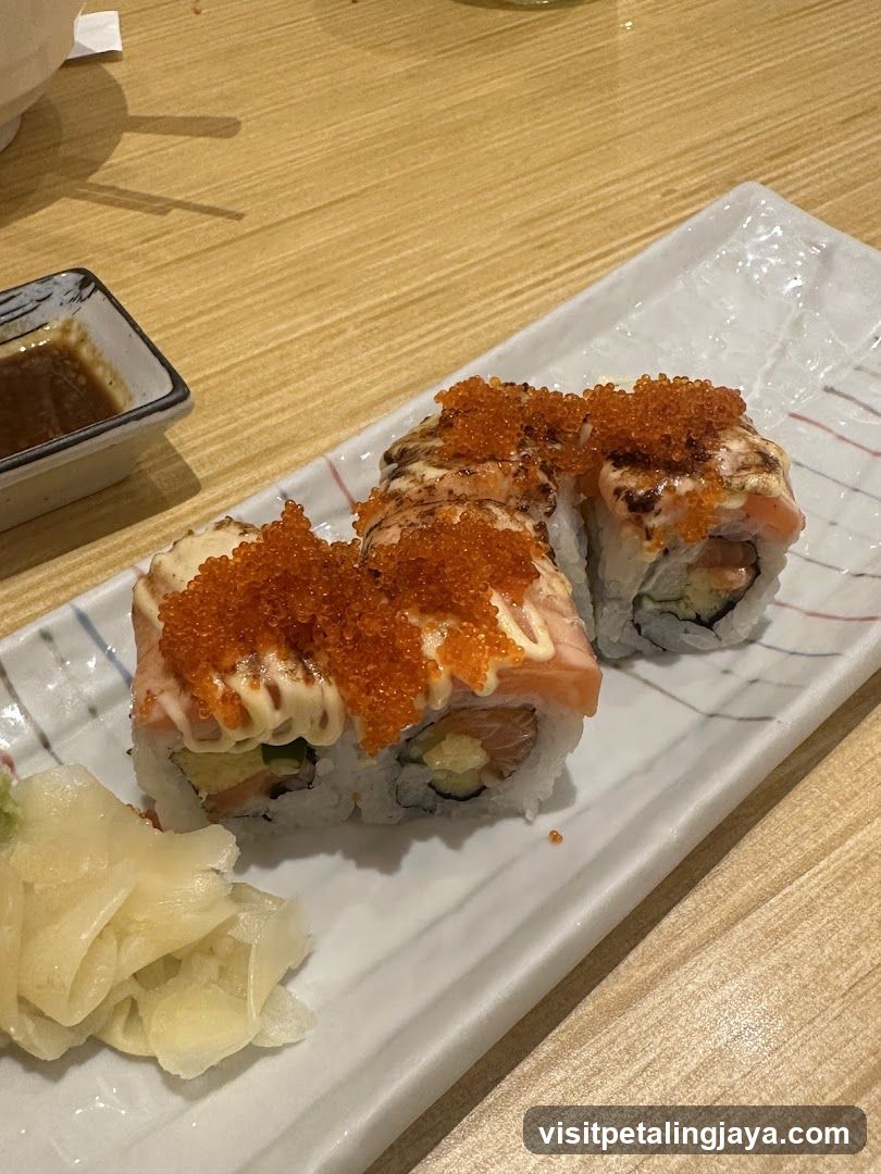 Sushi Platter with Salmon and Tuna Roe