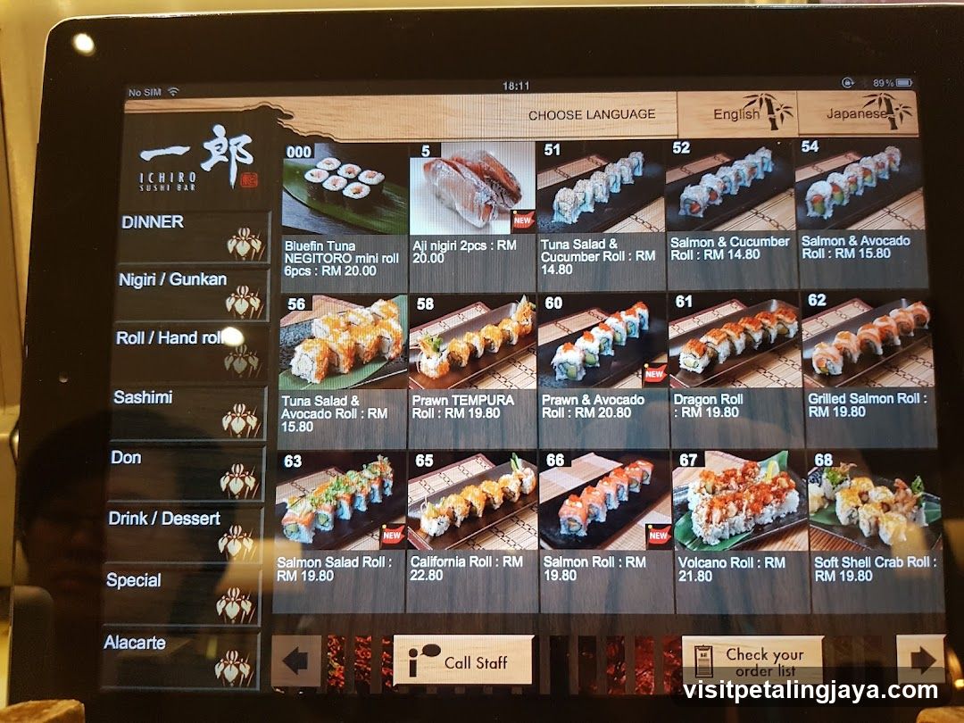 Sushi Menu Board