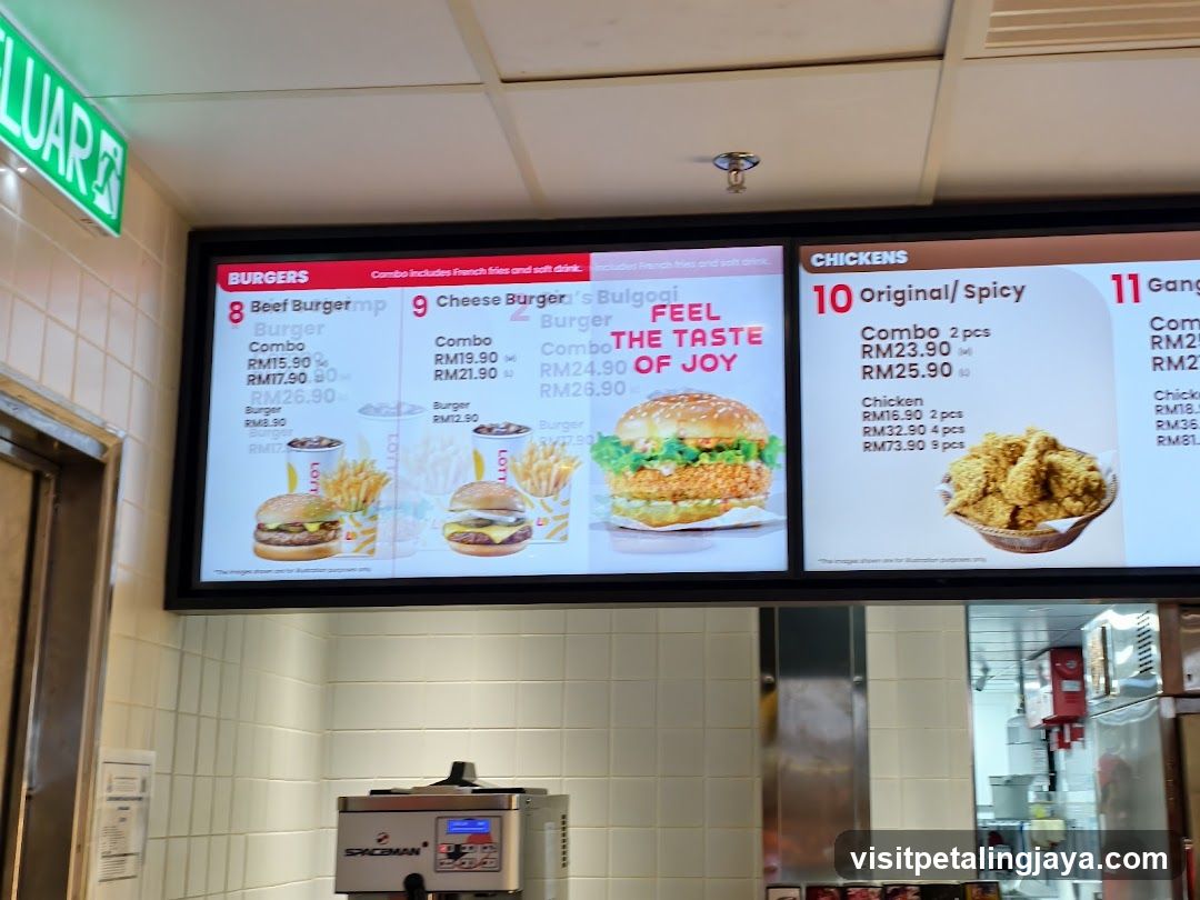 Burger and Chicken Menu Board