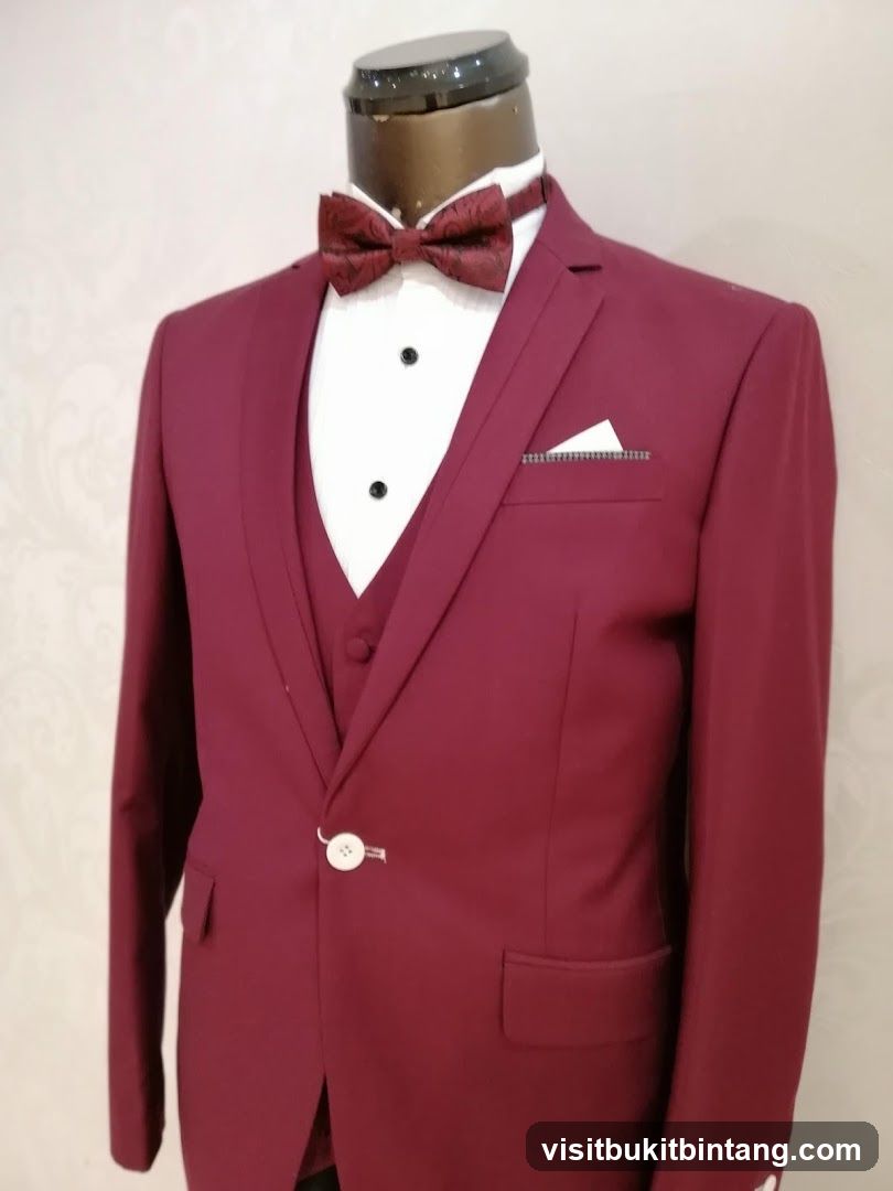 Maroon Suit Display