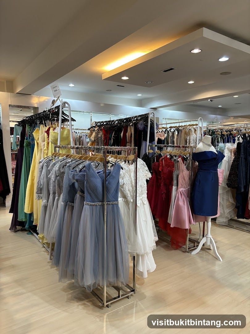 Dresses on Display Racks