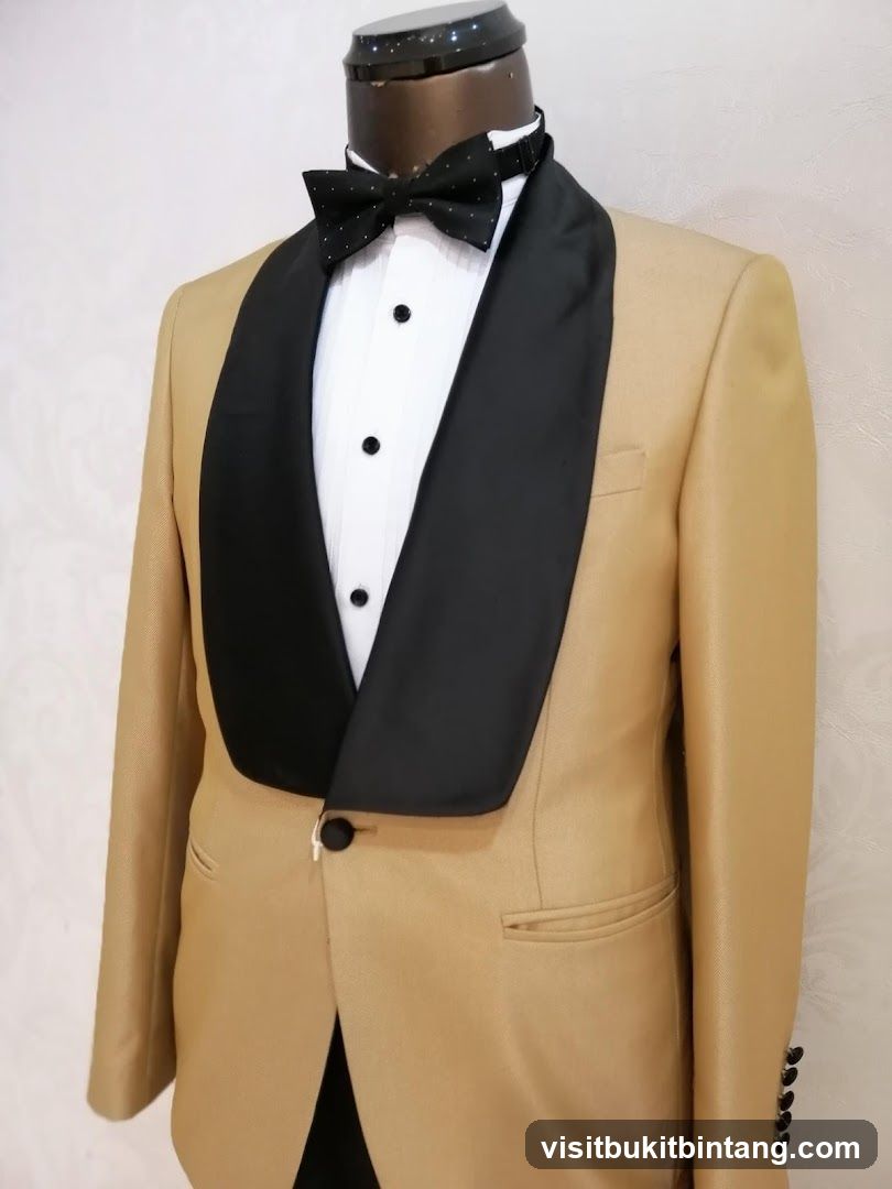Tan Tuxedo with Black Lapels