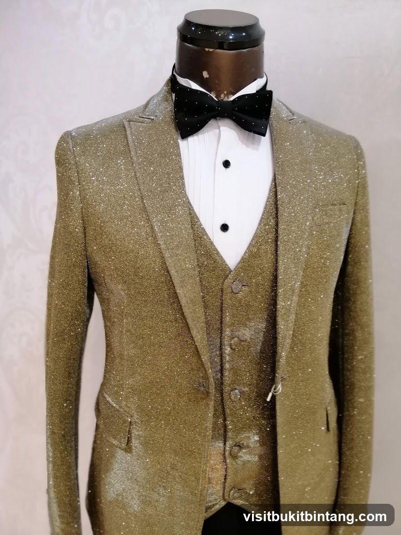 Sparkly Gold Suit on Mannequin