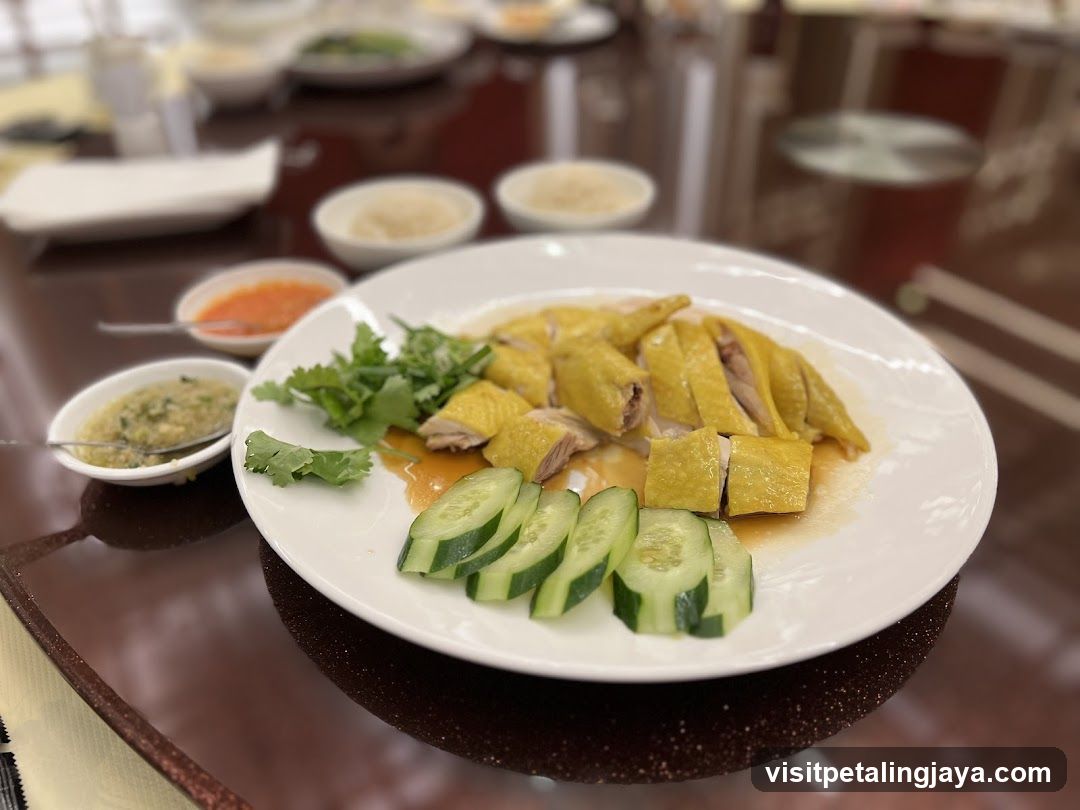 Hainan Chicken Rice with Cucumber and Cilantro