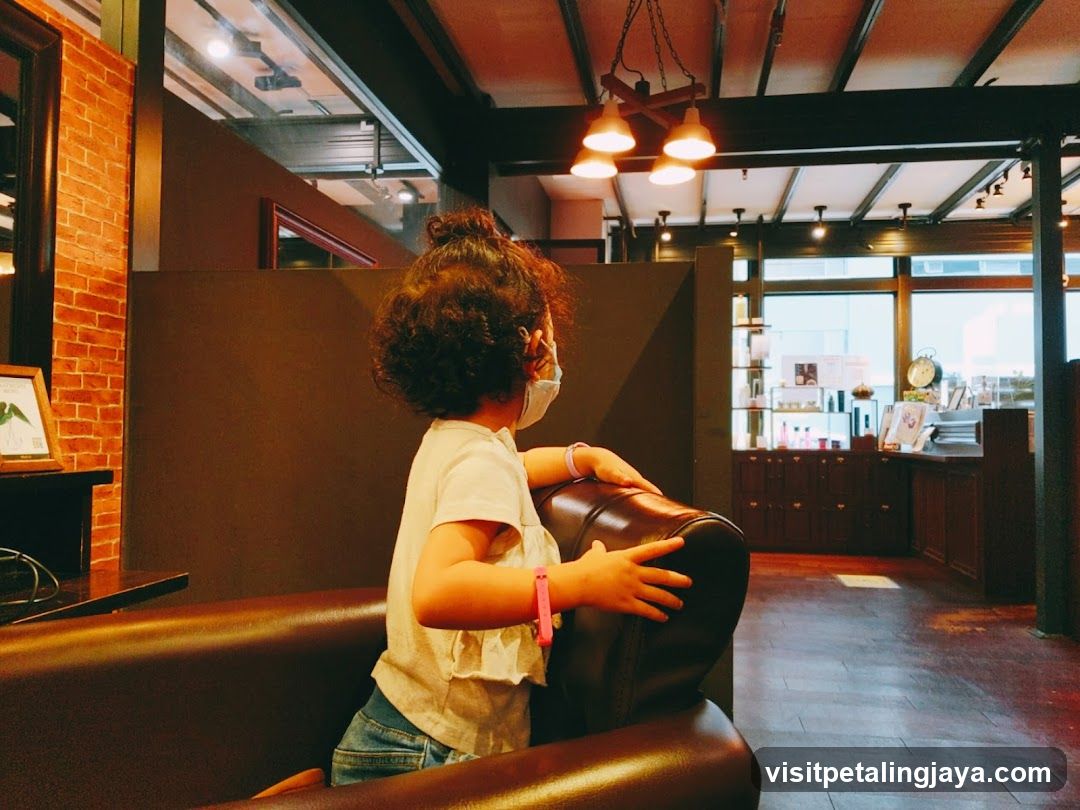 Child in Cafe Interior