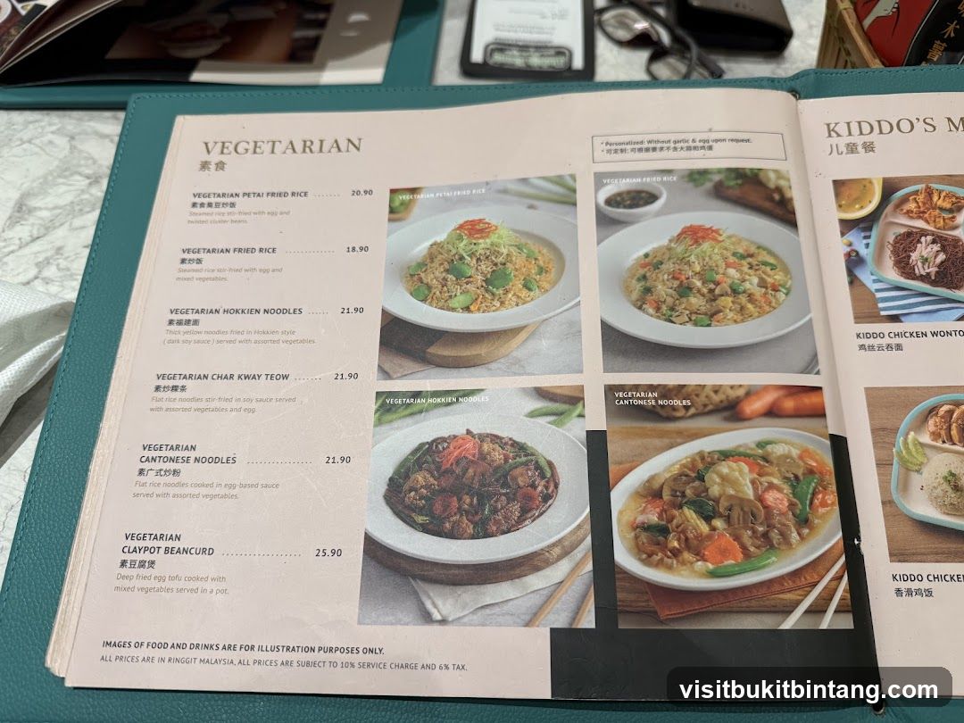 Vegetarian Menu