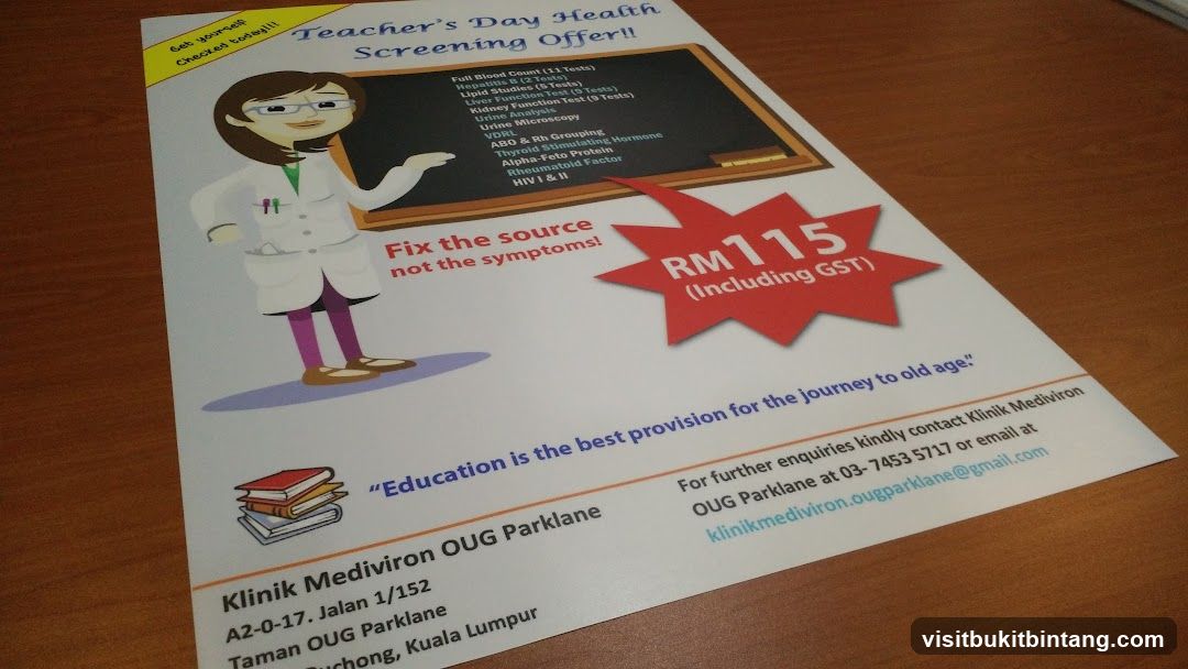 Teacher's Day Health Screening Offer