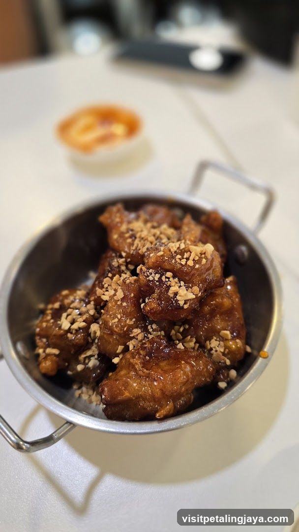 Sesame Chicken in Metal Bowl