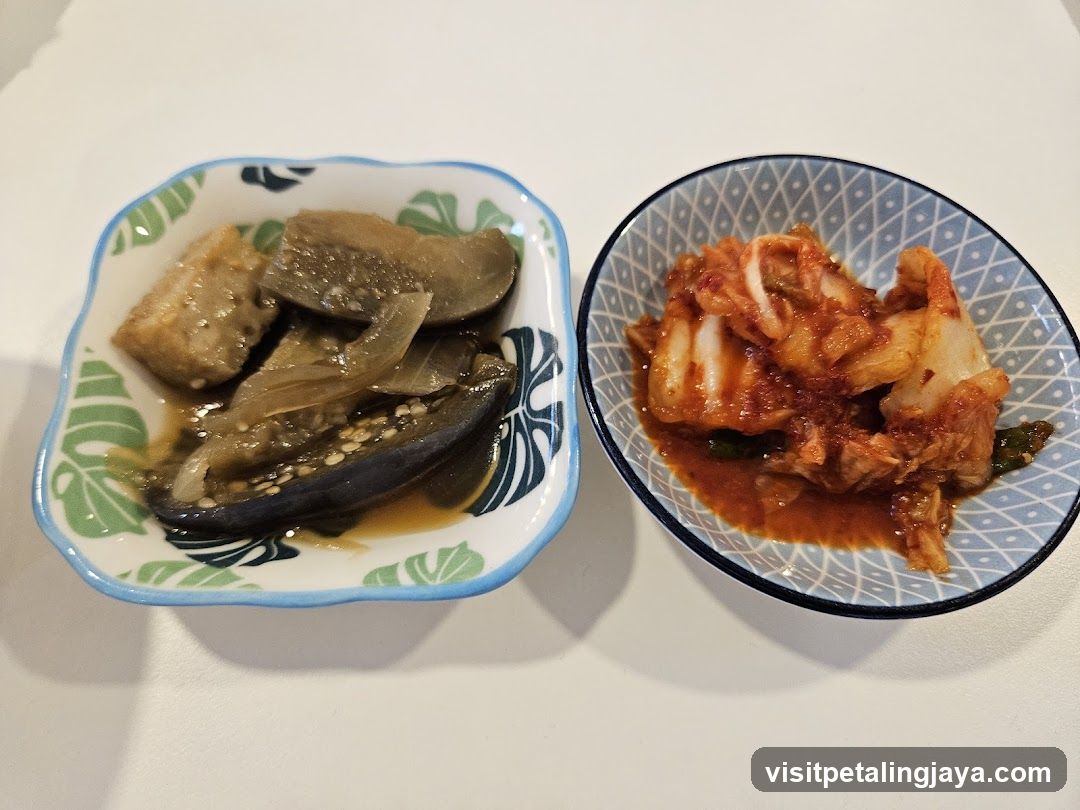 Side Dishes with Kimchi and Eggplant