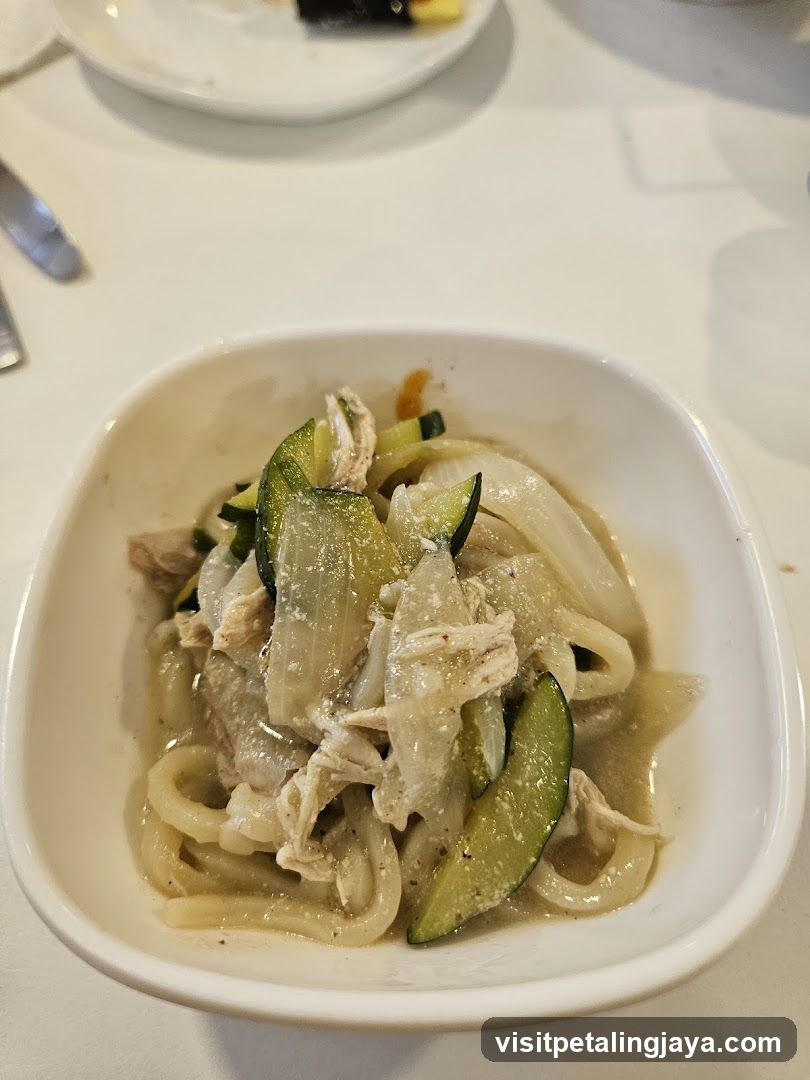 Chicken and Zucchini Udon Bowl