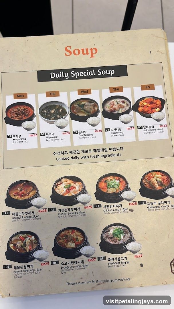 Soup Menu