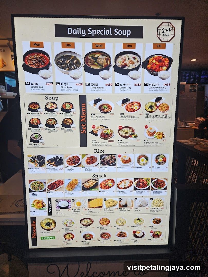 Daily Special Soup Menu Board