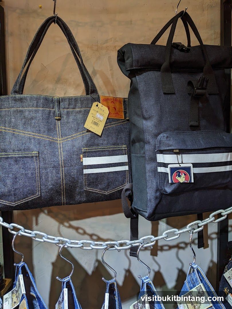 Denim Bags and Jeans Display