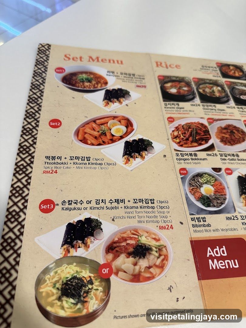 Korean Cuisine Set Menu