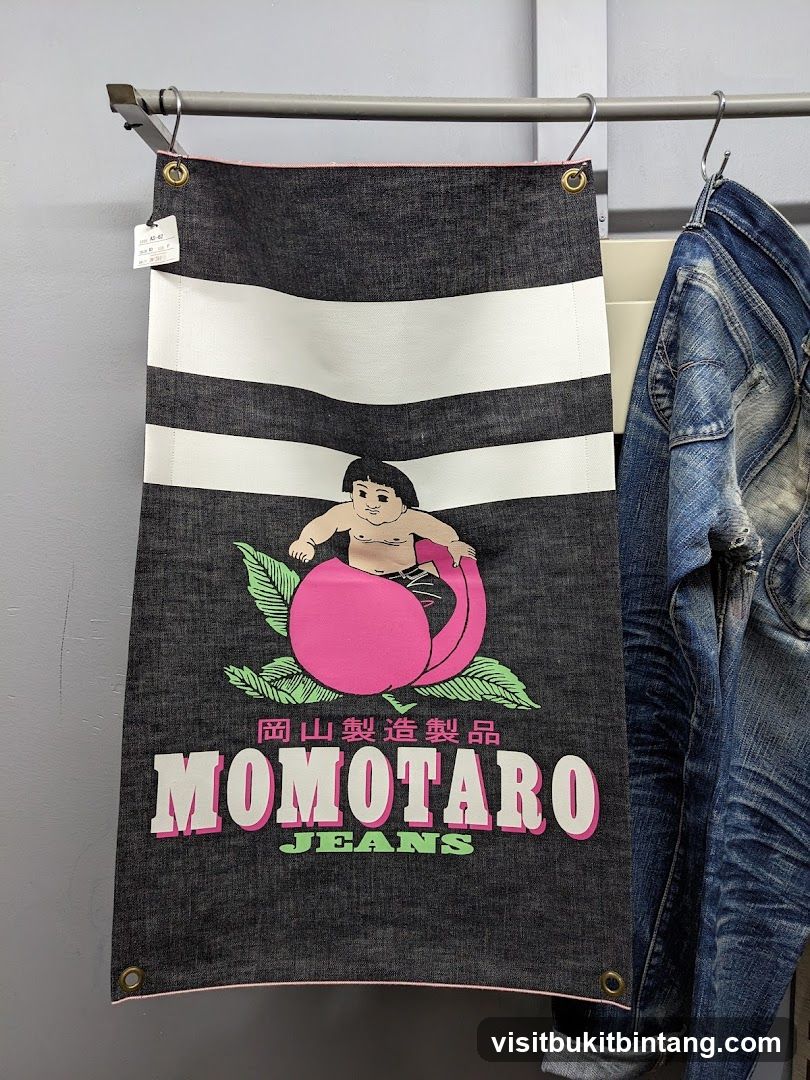 Denim Apron with Momotaro Jeans Logo