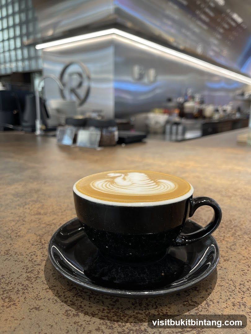 Latte art coffee