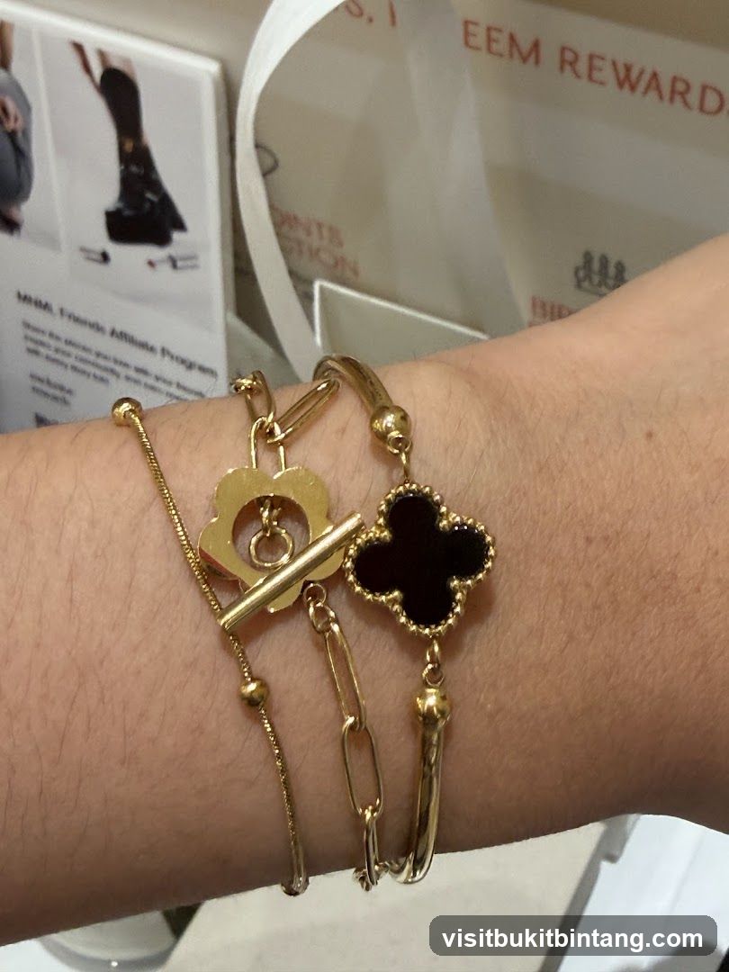 Bracelets on wrist