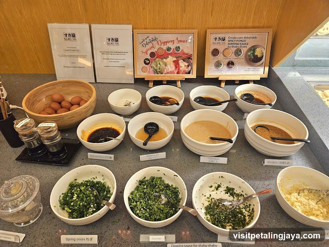 Shabu Shabu Dipping Sauce Station
