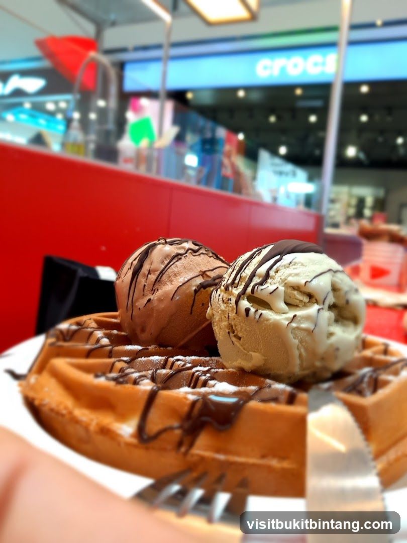 Waffle with Ice Cream