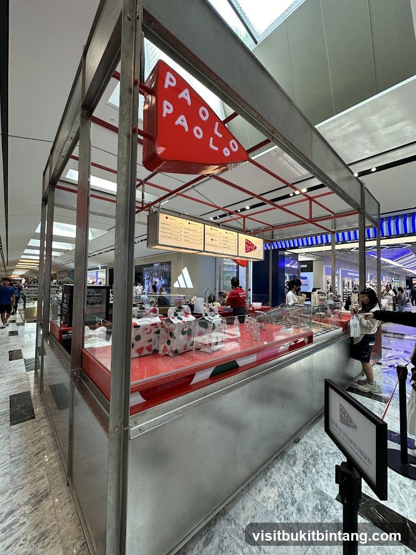 Gelato stand with signage