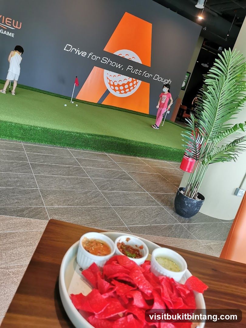 Mini Golf Entertainment Area with Appetizers