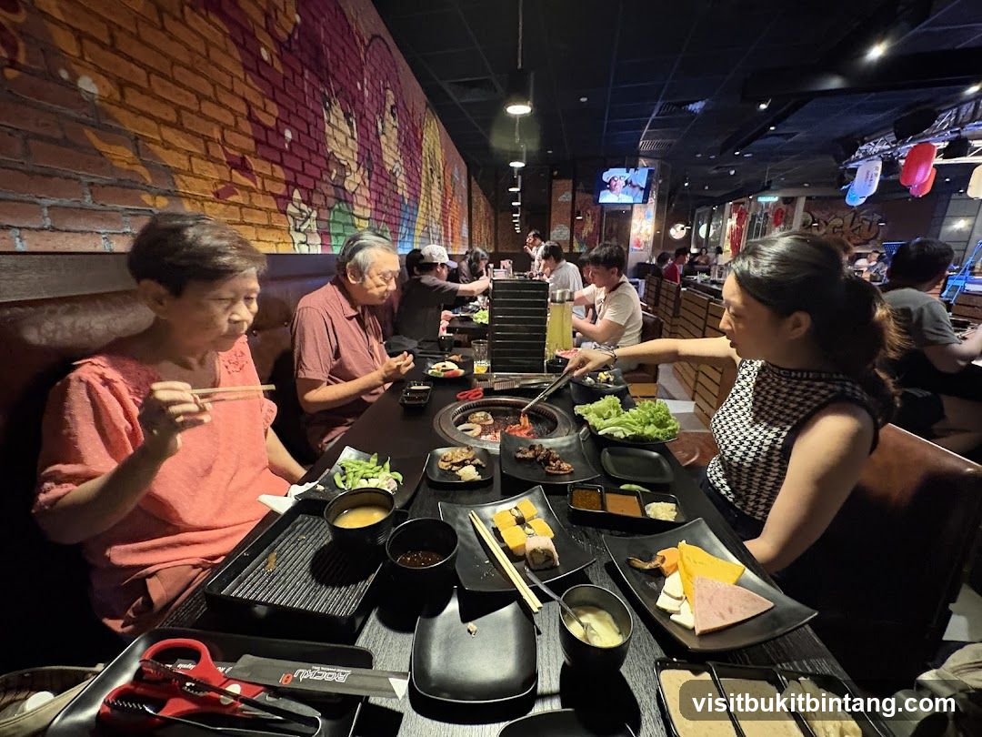 People dining at a restaurant
